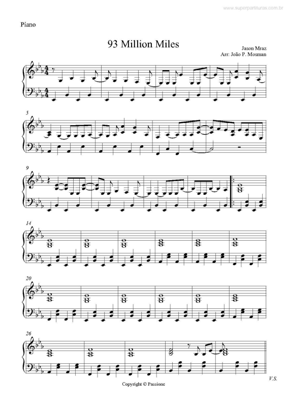 a thousand miles piano pdf