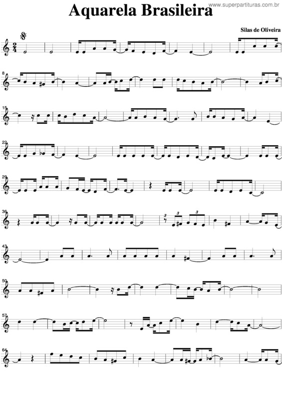 Super Partituras Aquarela Brasileira v.8 (Silas de Oliveira), com cifra