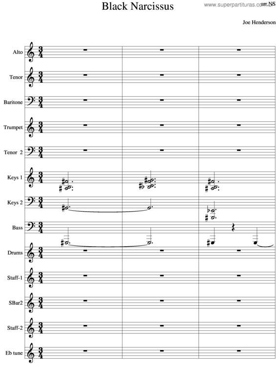 Super Partituras Black Narcissus Joe Henderson Com Cifra