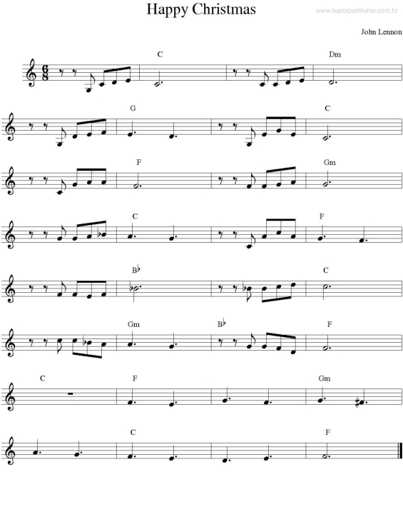 super partituras happy christmas natal john lennon christmas tuba