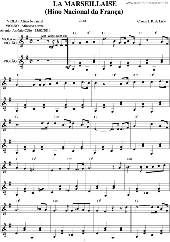 Super Partituras - La Marseillaise (Claude J. R. de Lisle ...