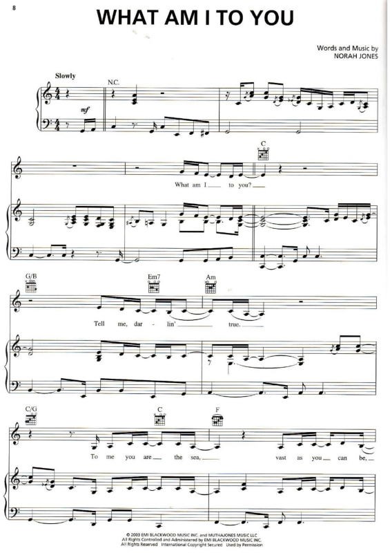 norah jones what am i to you super partituras what am i to you norah jones cifra norah jones what am i to you super partituras what am i to you norah jones cifra