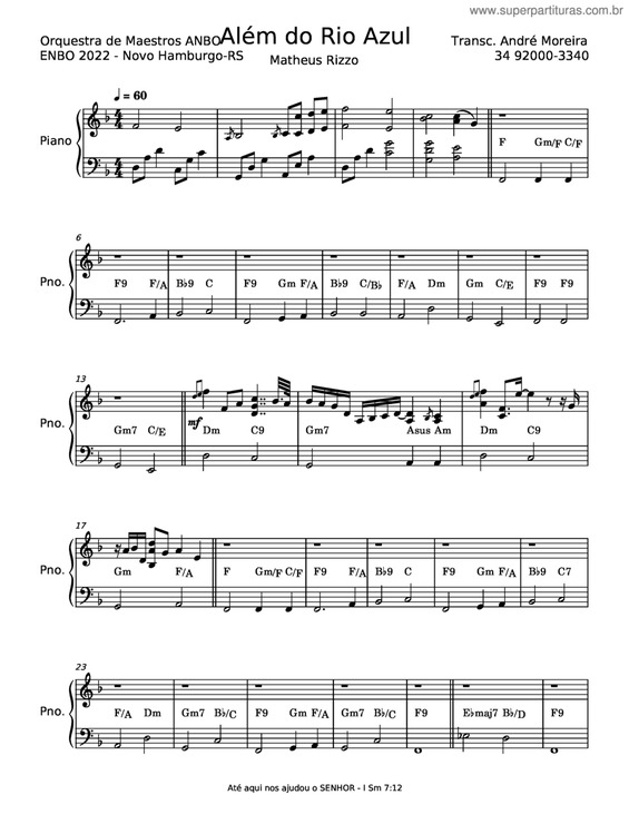 Super Partituras Além Do Rio Azul v.16 (Voz Da Verdade), com cifra