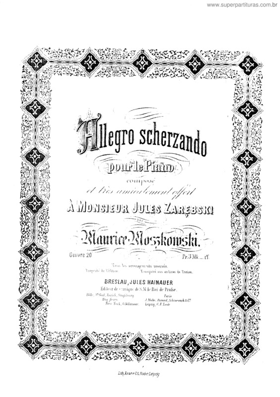 Super Partituras Allegro scherzando (Moritz Moszkowski)
