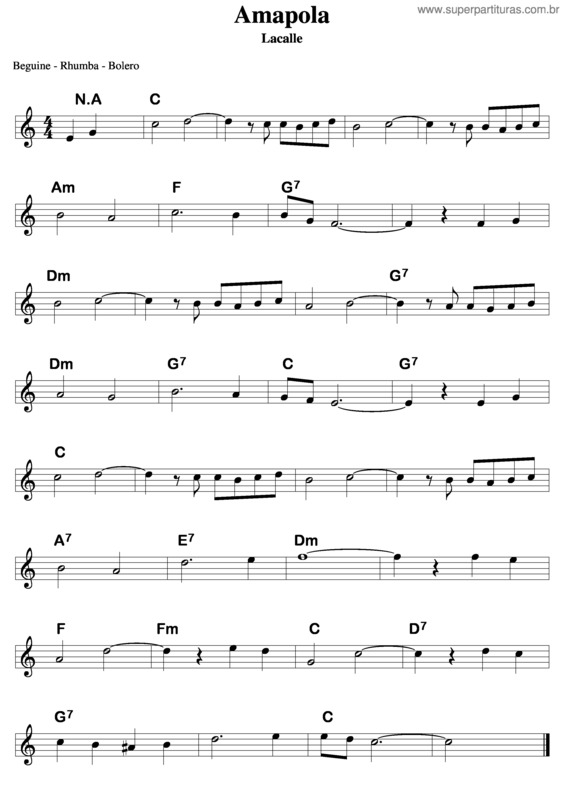 Super Partituras Amapola v.10 (Lacalle), com cifra