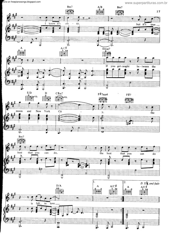 Super Partituras Arthurs Theme (Christopher Cross)