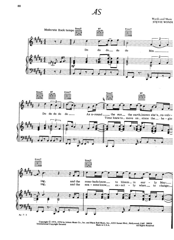 Super Partituras As (Stevie Wonder), com cifra