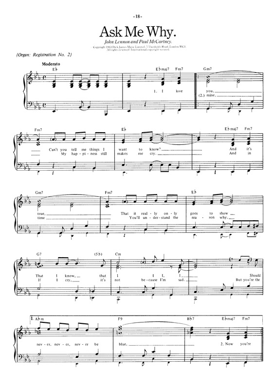Super Partituras Ask Me Why v.6 (The Beatles), com cifra
