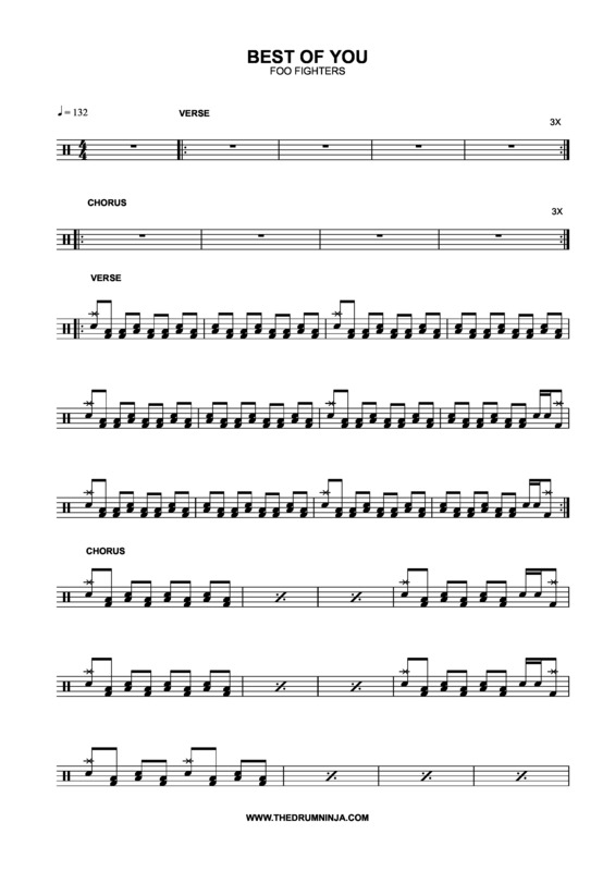 Super Partituras Best Of You (Foo Fighters)