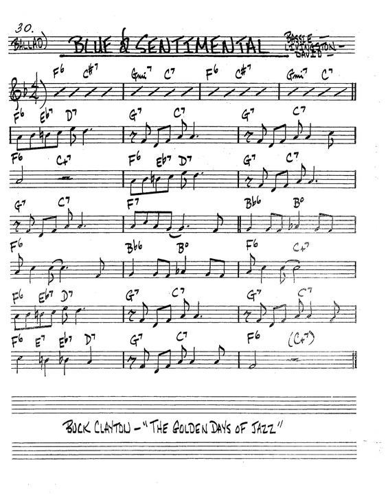 Super Partituras Blue & Sentimental (The Real Book Of Jazz)