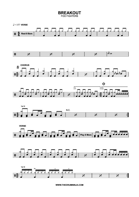 Super Partituras Breakout (Foo Fighters)