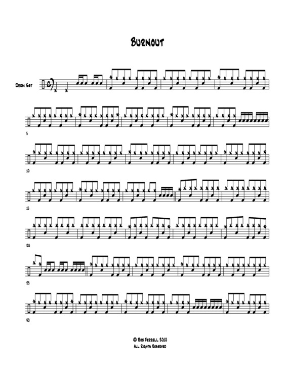 Super Partituras Burnout (Green Day)