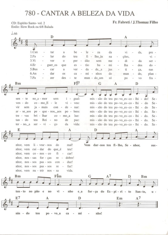 Super Partituras Cantar A Beleza Da Vida M sicas Crist s Com Cifra