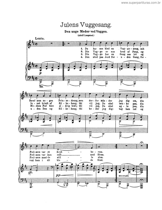 Super Partituras - Christmas Lullaby (Edvard Hagerup Grieg), sem cifra