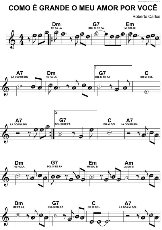 Super Partituras Como É Grande O Meu Amor Por Você v.16 (Roberto