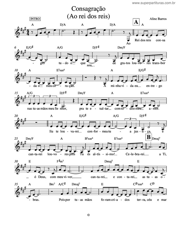 Super Partituras Consagração v.5 (Aline Barros), com cifra