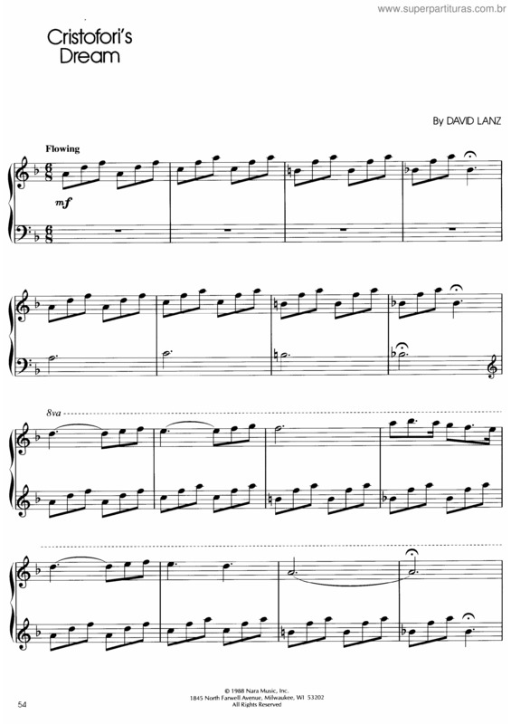 Super Partituras - Cristofori`s Dream (David Lanz), com cifra