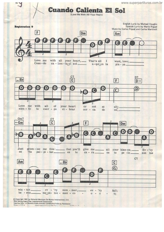Super Partituras - Cuando Calienta El Sol v.2 (Carlos Rigual), com cifra