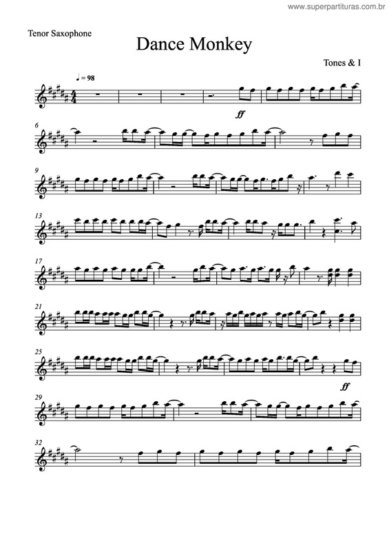 Super Partituras Dance Monkey v.2 (Tones & I)