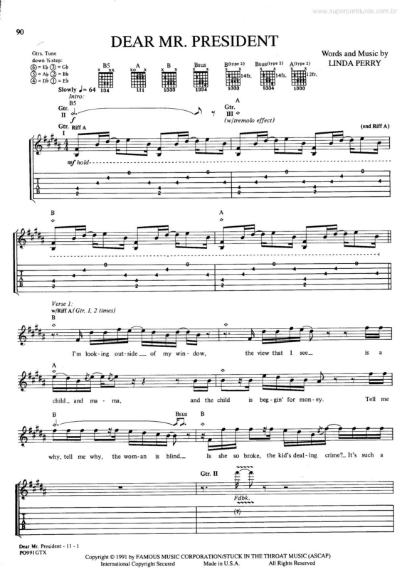 Super Partituras Dear Mr. President (4