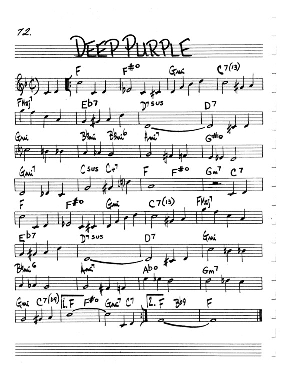 Super Partituras Deep Purple v.5 (The Real Book Of Jazz), com cifra
