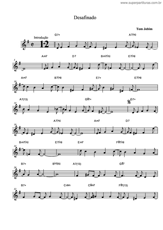Super Partituras Desafinado v.10 (Tom Jobim), com cifra