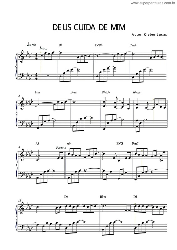 Super Partituras Deus Cuida De Mim v.10 (Kleber Lucas), com cifra