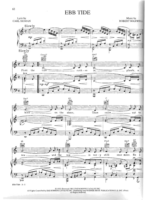 Super Partituras Ebb Tide v.2 (Temas), com cifra