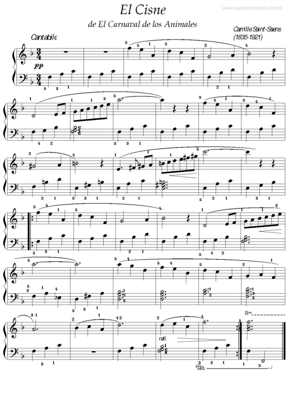 Camille Saint-Saens - O carnaval dos animais para piano - Durand - Le  Carnaval Des Animaux - Piano - Durand