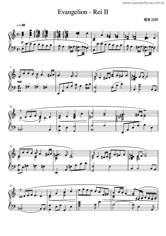 Super Partituras - Evangelion (Misc Cartoons)