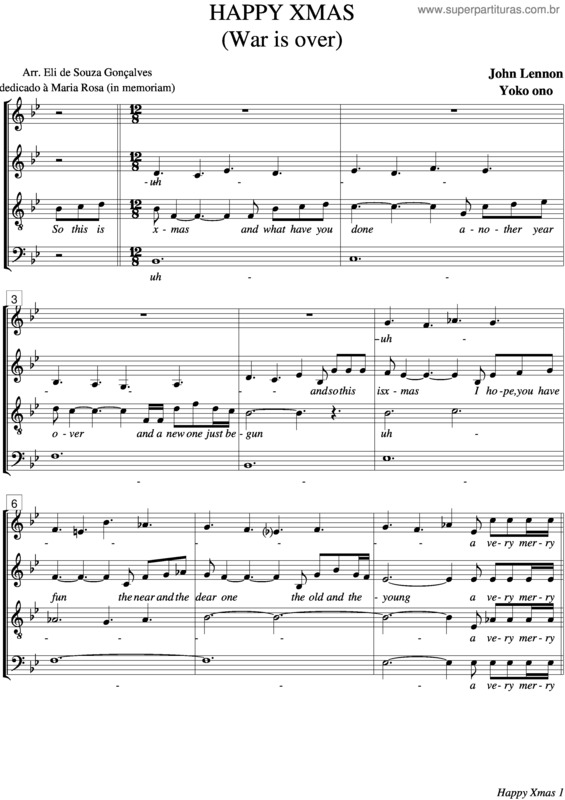 Super Partituras - Happy Xmas (War Is Over) v.2 (John Lennon), com cifra