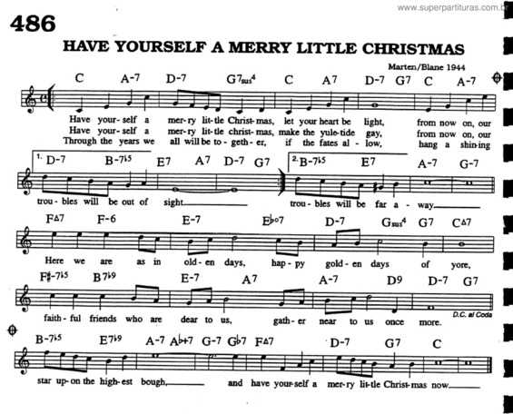 Have Yourself A Merry Little Christmas Noten Kostenlos www.superpartituras.com.br