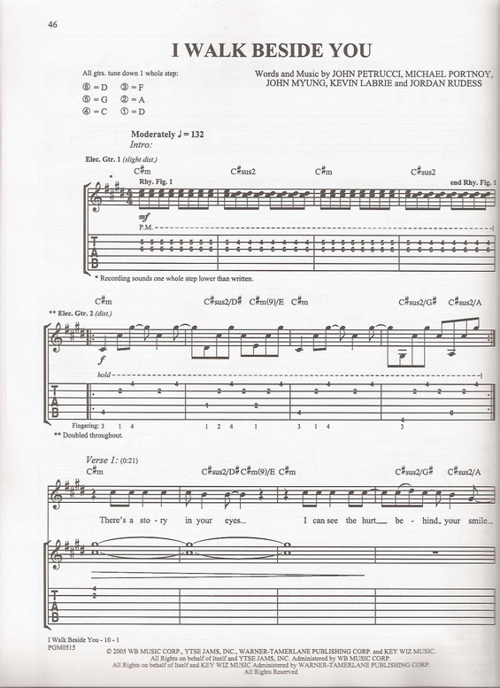 Beth Rowley - I Walk Beside You Full Version Super Partituras - I Walk Beside You (Dream Theater), com cifra