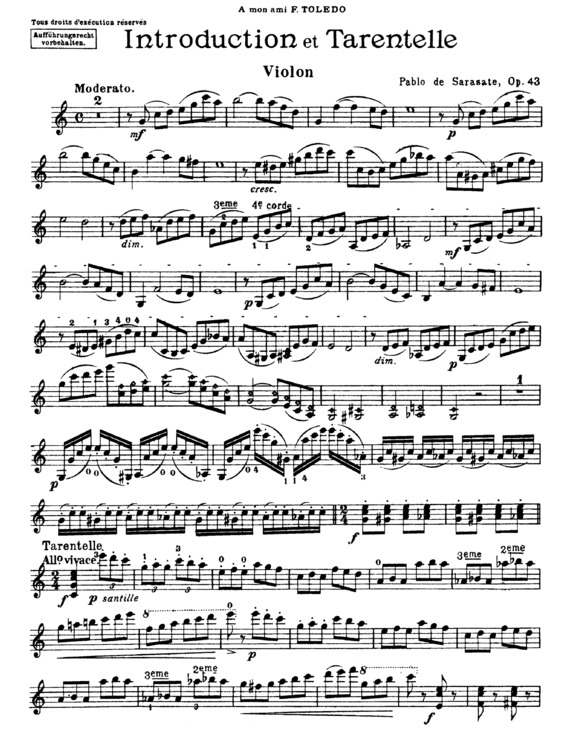 Sarasate Introduction And Tarantella