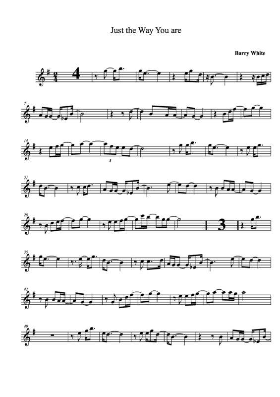 Super Partituras Just The Way You Are v.15 (Barry White)