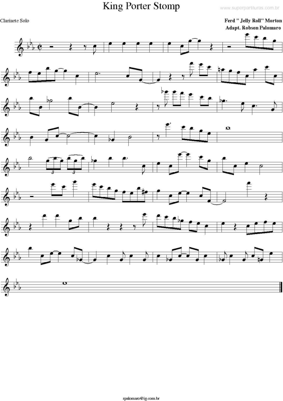 Super Partituras - King Porter Stomp (Ferd Jelly Roll Morton)