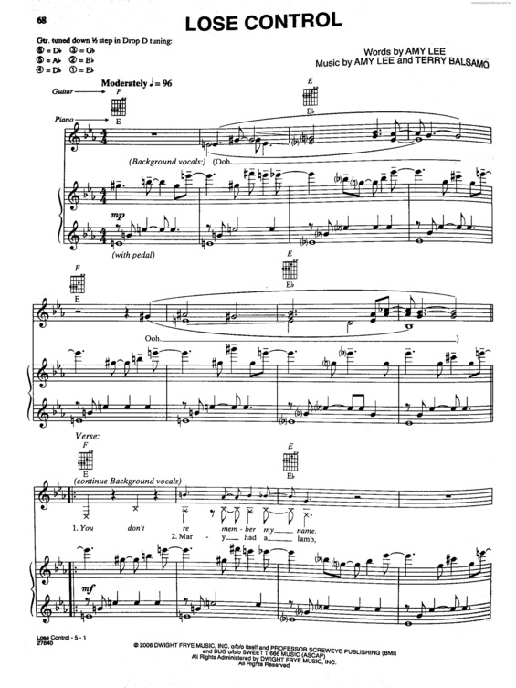 Lose Control Violin Tutorial Super Partituras - Lose Control (Evanescence), com cifra