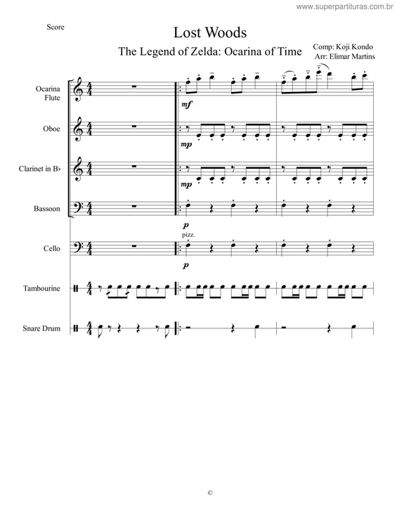 Super Partituras Lost Woods The Legend Of Zelda Ocarina Of Time