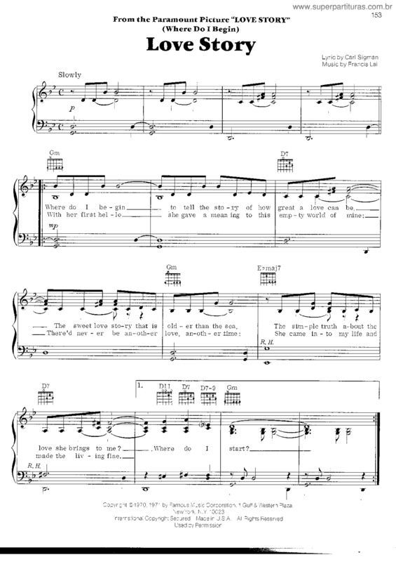 Super Partituras - Love Story v.14 (Andy Williams), com cifra