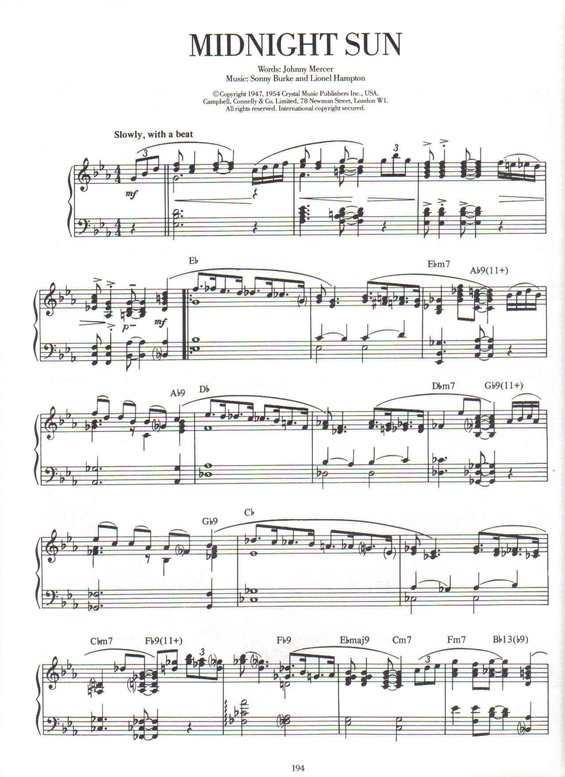 Super Partituras - Midnight Sun v.3 (Jazz Standard), com cifra