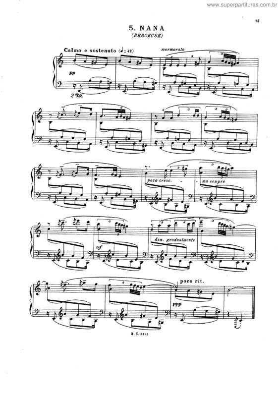Super Partituras - Nana v.3 (Manuel de Falla), com cifra