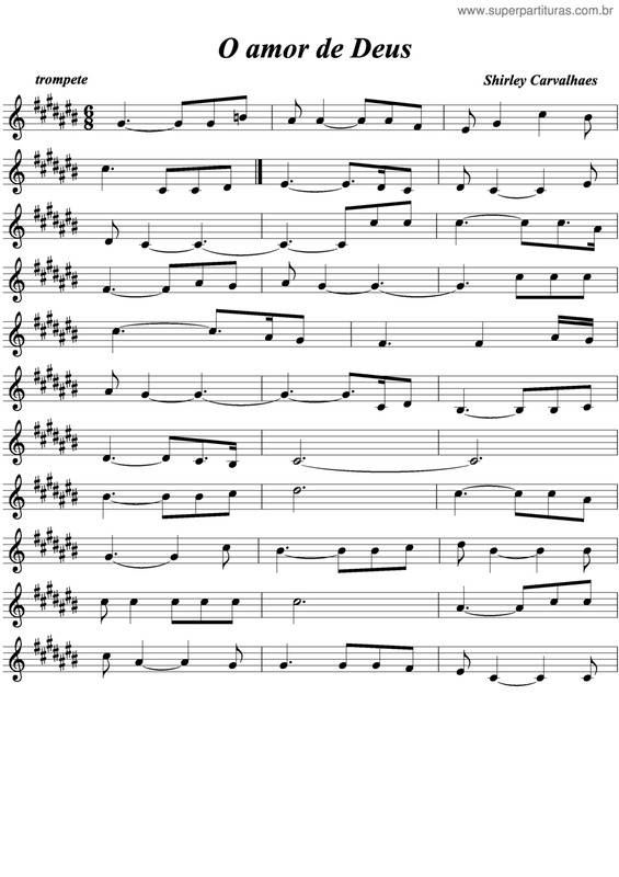 Super Partituras - O Amor De Deus v.7 (Shirley Carvalhaes)