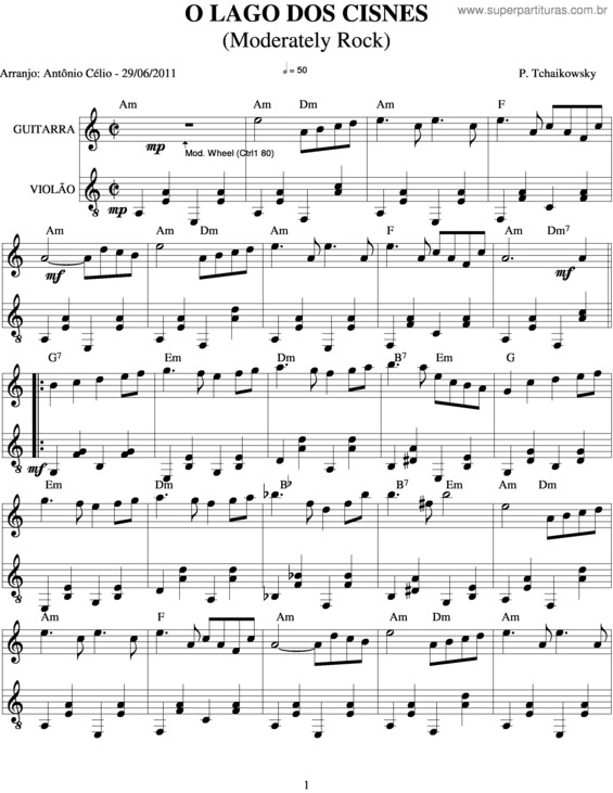 Super Partituras O Lago Dos Cisnes v.5 (Tchaikowsky), com cifra