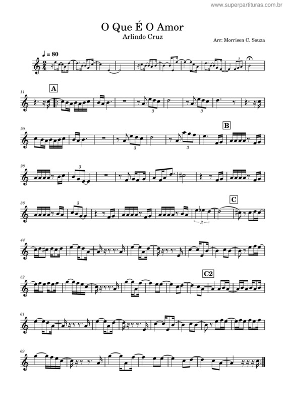 Super Partituras - O Que É O Amor v.2 (Arlindo Cruz)