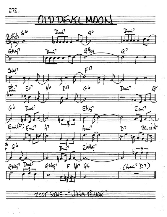 Super Partituras Old Devil Moon v.8 (The Real Book Of Jazz)