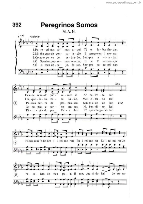 Super Partituras Peregrinos Somos (Harpa Cristã)