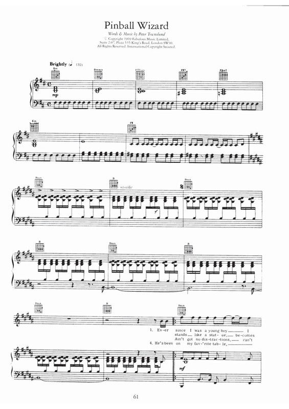 Super Partituras Pinball Wizard (Elton John), com cifra