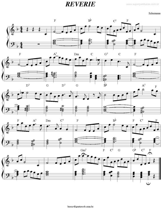 Super Partituras Reverie (Schumann), com cifra