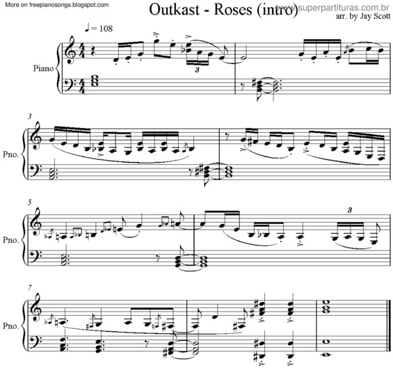 Super Partituras Roses Intro (OutKast)