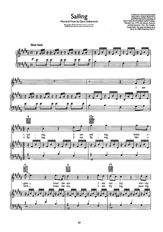 Super Partituras Sailing v.2 (Rod Stewart), com cifra